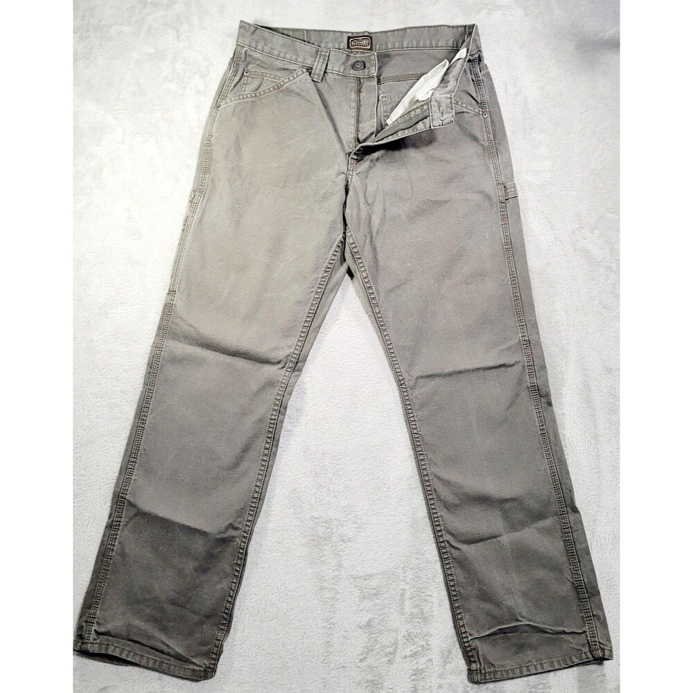 C.E. Schmidt Workwear Pants Mens 33x34 Gray Relaxed Canvas Carpenter Utility